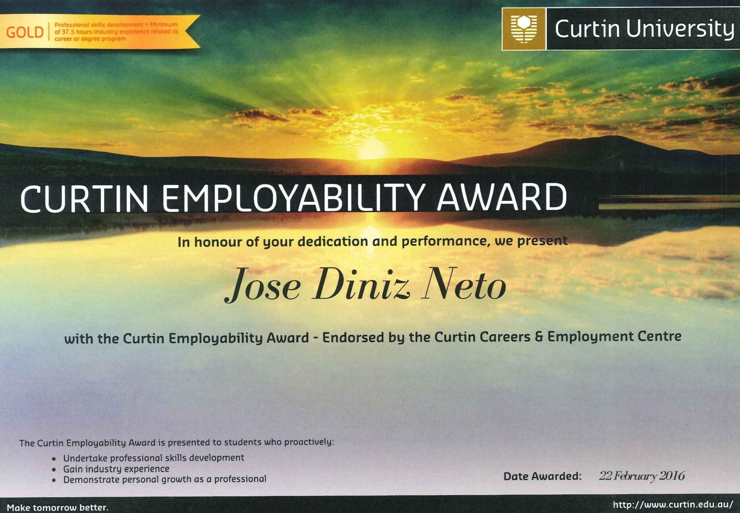 Curtin Employability Award Australia